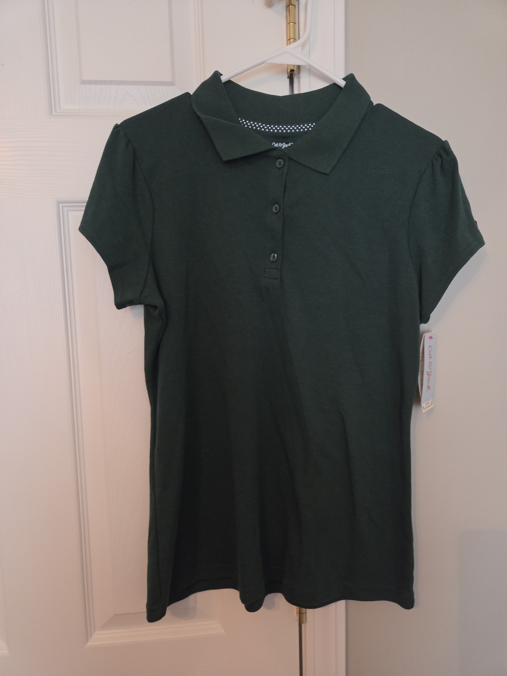 Cat & Jack Dark Green Short-Sleeve Polo